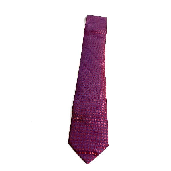 Hermes Red Silk Tie 152cm x 7cm in Good Condition