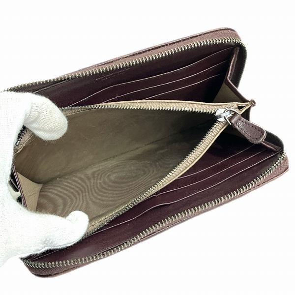 Bottega Veneta Leather Bordeaux Zip Wallet