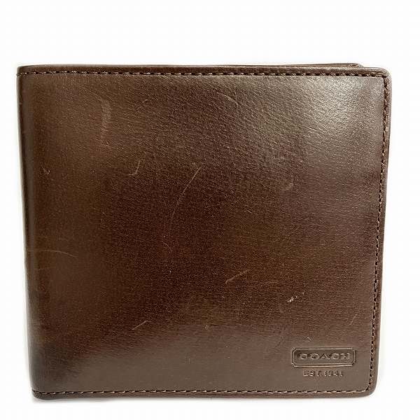 Coach Leather Brown Bifold Wallet in Good Condition