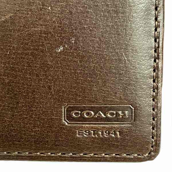 Coach Leather Brown Bifold Wallet in Good Condition