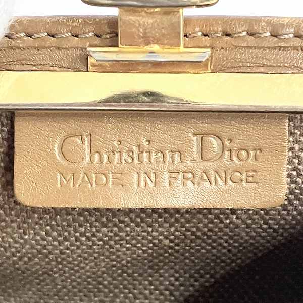 Dior Brown PVC Leather Coin Case Wallet in Good Condition