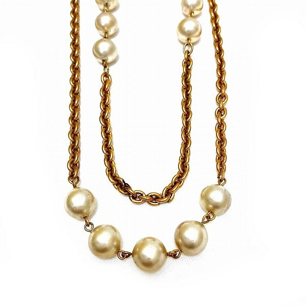 Chanel Faux Pearl Long Necklace