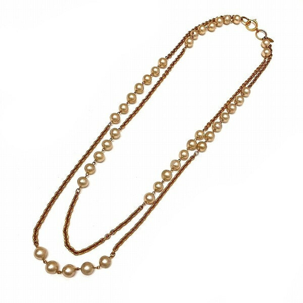 Chanel Faux Pearl Long Necklace