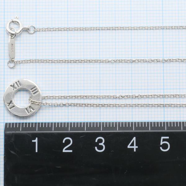 Tiffany & Co Atlas Pierced Circle Silver Necklace in Excellent Condition