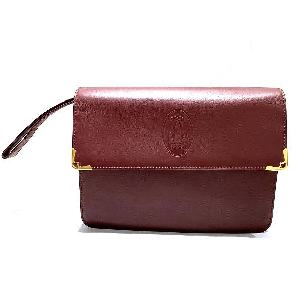 Cartier Must Line Leather Clutch Bag in Fair Condition