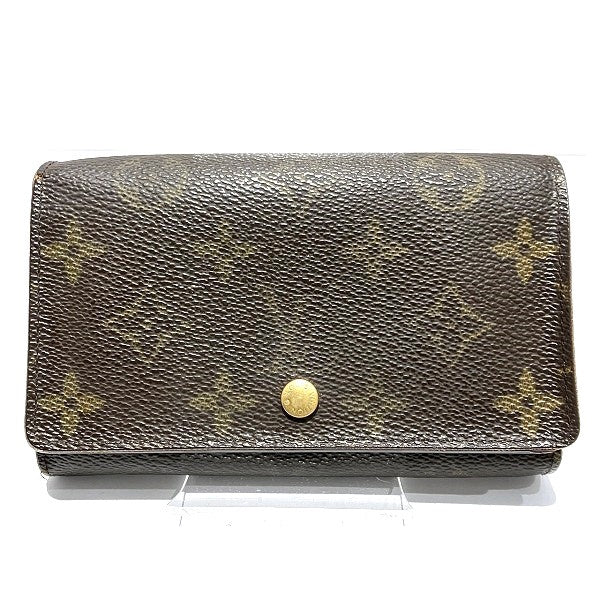 Louis Vuitton Monogram Portomone Bie Tresor Wallet M61730 in Fair Condition