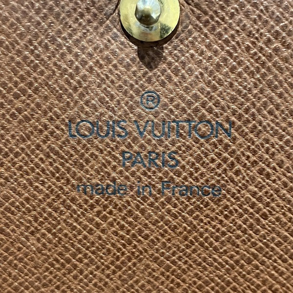 Louis Vuitton Monogram Portomone Bie Tresor Wallet M61730 in Fair Condition