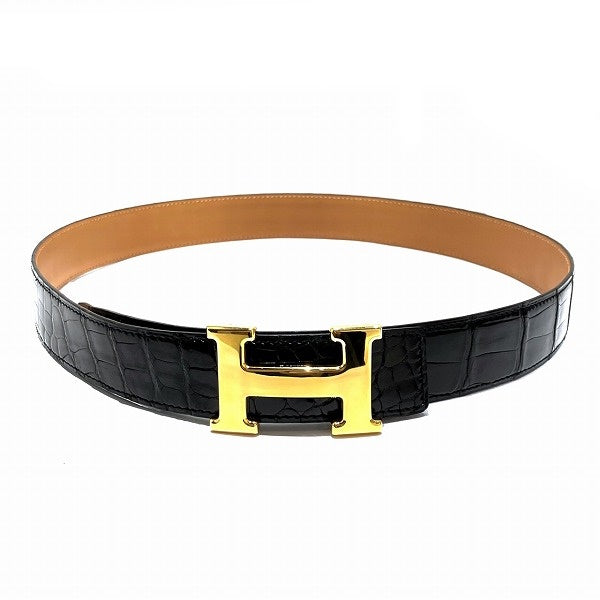 Hermes Constance Crocodile Porosus Belt 83-88cm in Good Condition