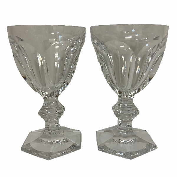 Baccarat Harcourt Crystal Wine Glass Pair