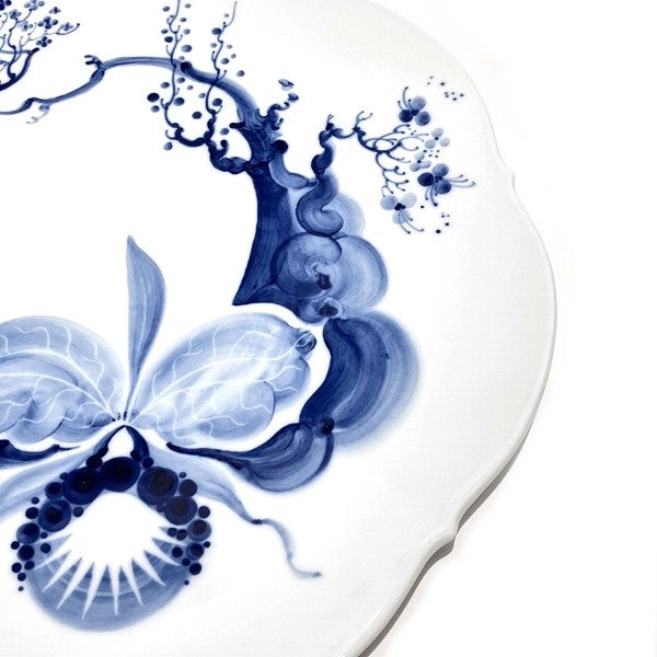 Meissen Blue Orchid 30.5cm Large Plate in Good Condition