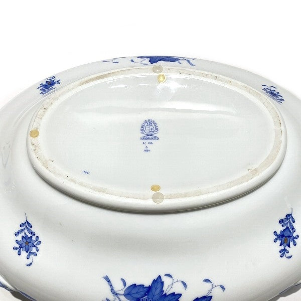 Herend Chinese Bouquet Blue Soup Tureen Porcelain Antique in Good Condition