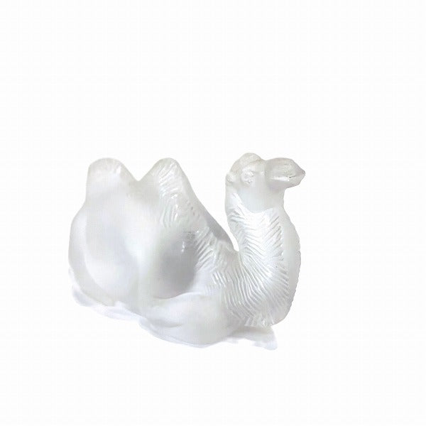 Lalique Camel Figurine Set Crystal Glass Antique in Good Condition