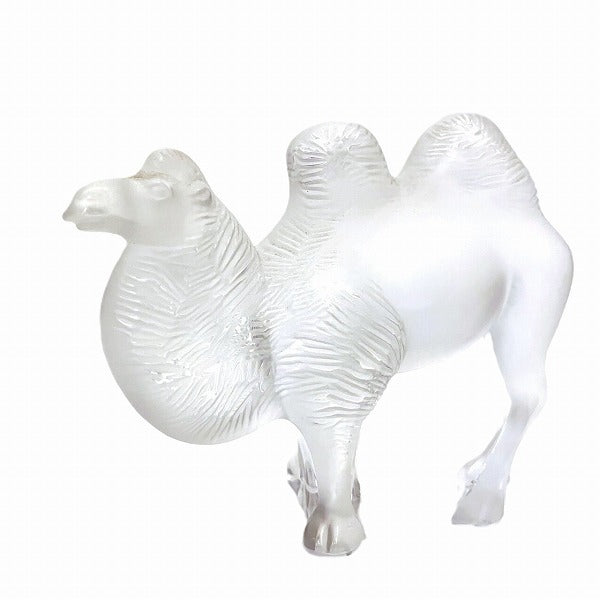 Lalique Camel Figurine Set Crystal Glass Antique in Good Condition