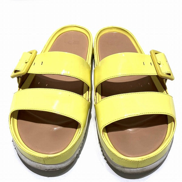 Leather Yellow Sandals for Women