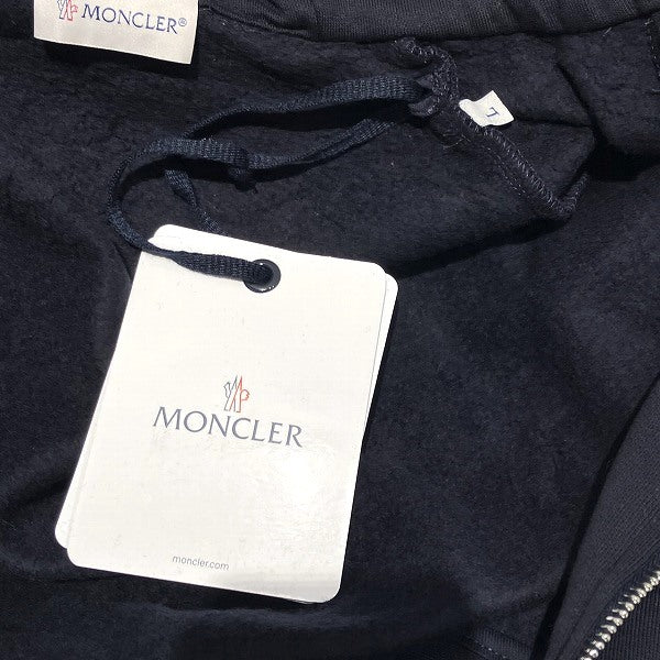 Moncler 100% Cotton L Double Patch Zip-Up Hoodie in Pristine Condition