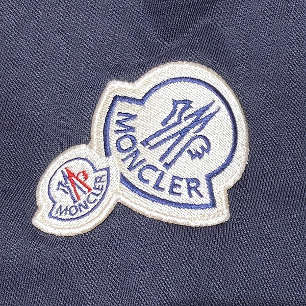 Moncler 100% Cotton L Double Patch Zip-Up Hoodie in Pristine Condition