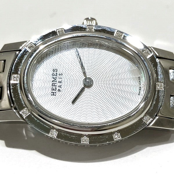 Hermes Clipper Nacre Oval Quartz Watch CO1.230 in Good Condition