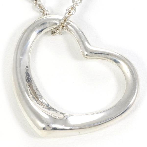 Tiffany & Co Open Heart Silver Necklace in Pristine Condition