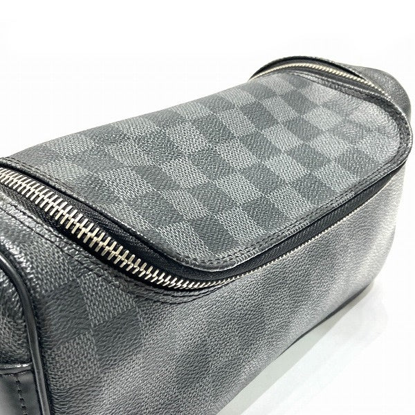 Louis Vuitton Damier Graphite Toiletry Pouch Clutch N47625 in Good Condition