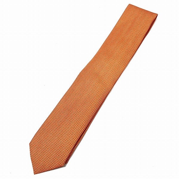 Hermes Silk Tie Orange in Great Condition