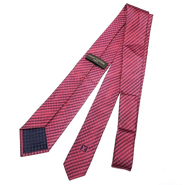 Louis Vuitton Red Silk Tie in Great Condition