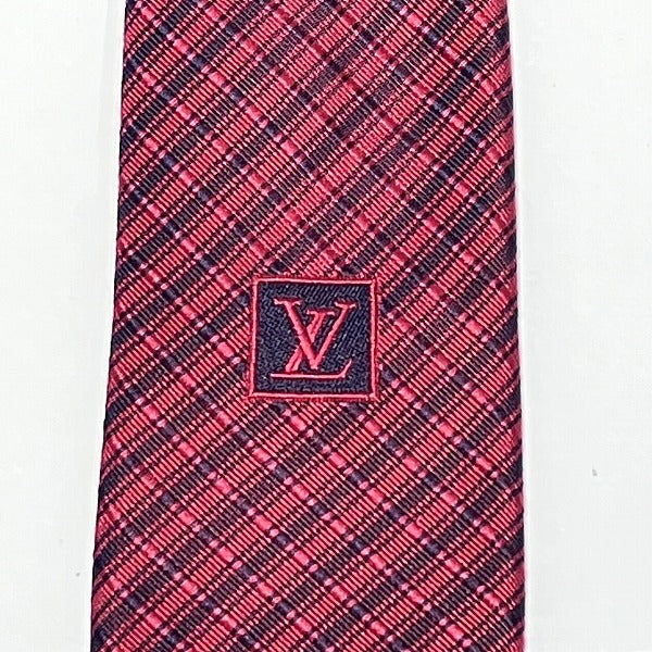 Louis Vuitton Red Silk Tie in Great Condition