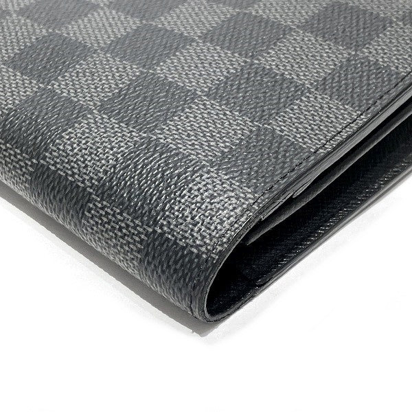 Louis Vuitton Damier Graphite Portefeuille Columbus Long Wallet N63116 in Good Condition