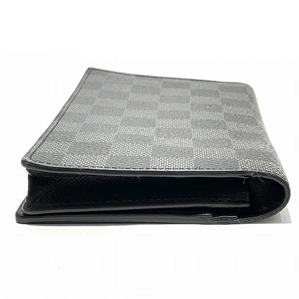 Louis Vuitton Damier Graphite Portefeuille Columbus Long Wallet N63116 in Good Condition