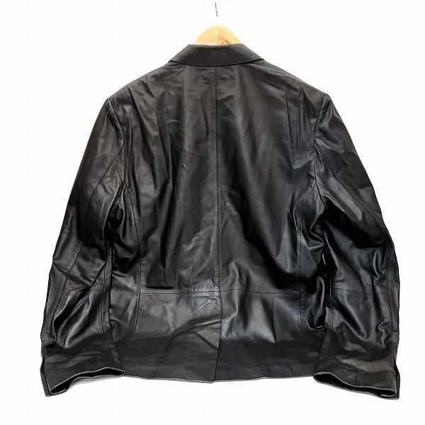 Versace Black Leather Jacket Men in Good Condition