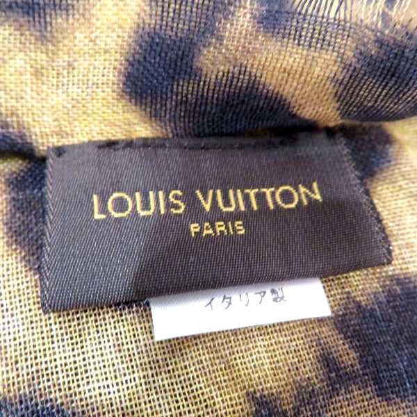 Louis Vuitton Leopard Cashmere Silk Scarf in Good Condition