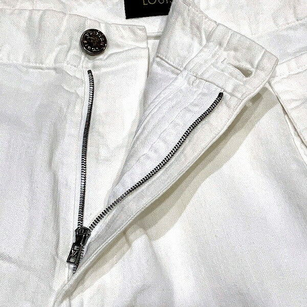 Louis Vuitton Denim Half Pants White 44 Men in Good Condition