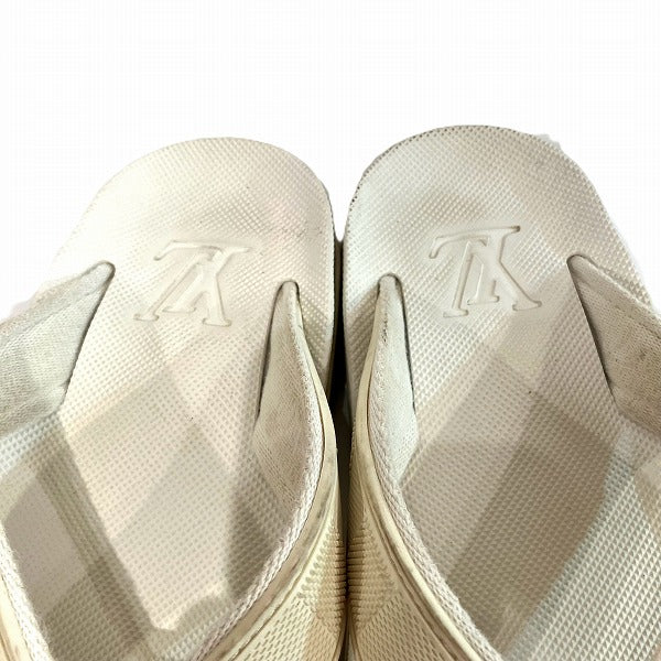 Louis Vuitton Damier White Beach Sandals