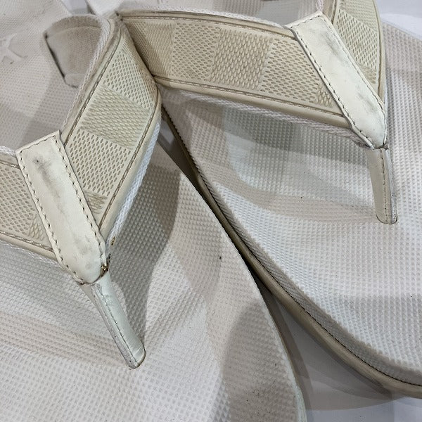 Louis Vuitton Damier White Beach Sandals