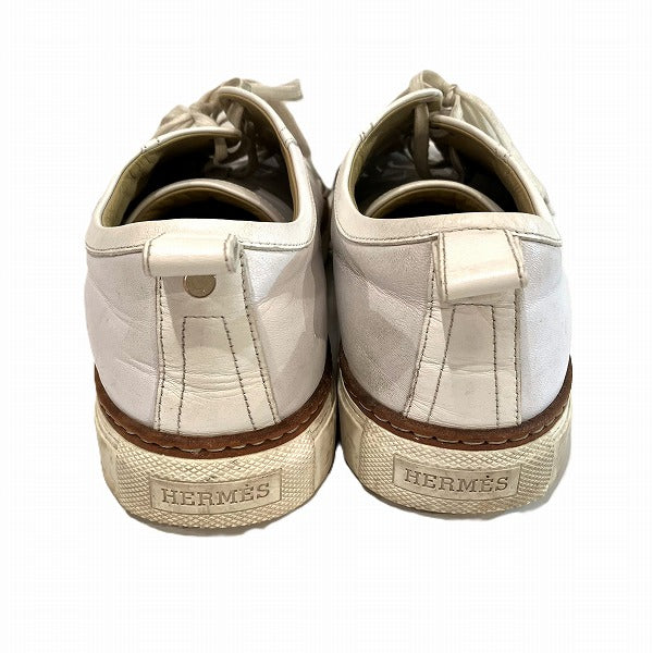 Hermes Leather White Sneakers