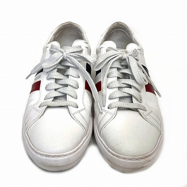 Moncler New Monaco Leather Sneakers 42 in Good Condition