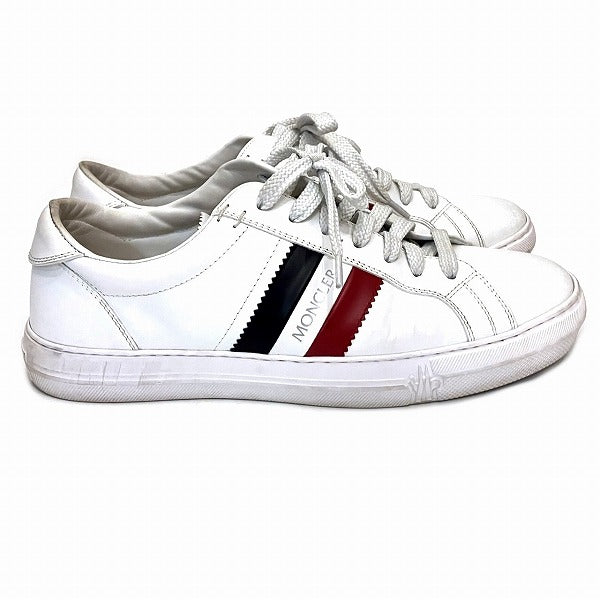 Moncler New Monaco Leather Sneakers 42 in Good Condition