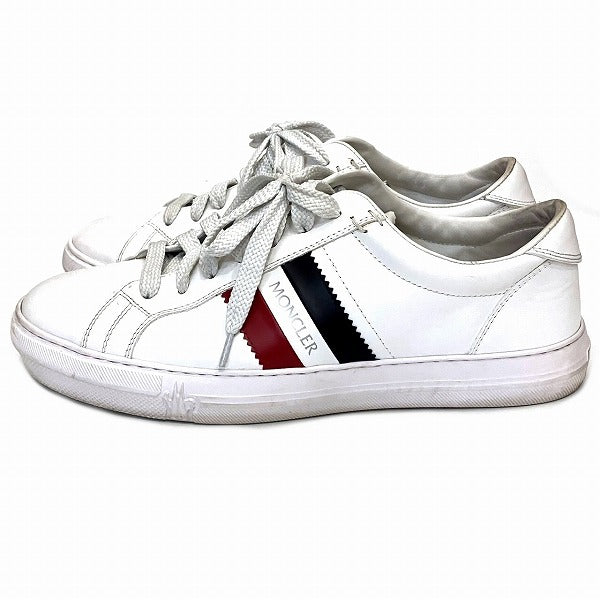 Moncler New Monaco Leather Sneakers 42 in Good Condition