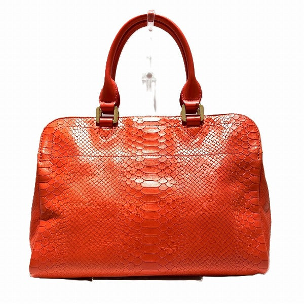 Longchamp 2Way Python Embossed Leather Tote Bag