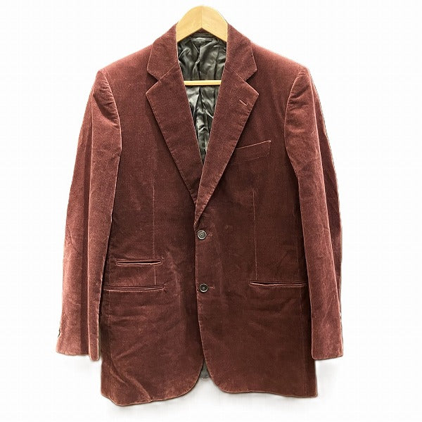 Hermes Bordeaux Corduroy Jacket 48 in Good Condition