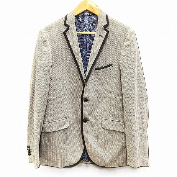 Etro Herringbone Jacket Cotton Silk in Good Condition