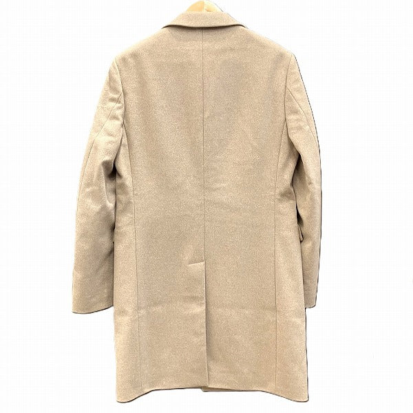 Paolo Beige Wool Half Coat Men in Good Condition