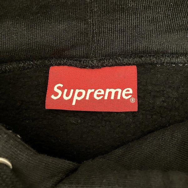 Supreme Metallic Black Hoodie M Size in Good Condition