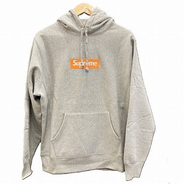 Supreme Box Logo Hoodie Grey M in Good Condition