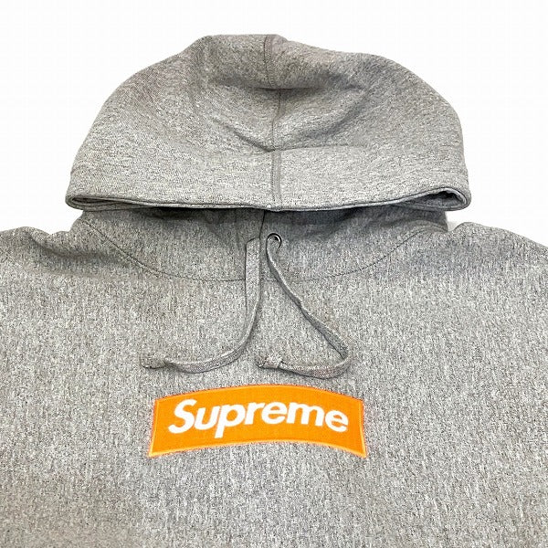 Supreme Box Logo Hoodie Grey M in Good Condition