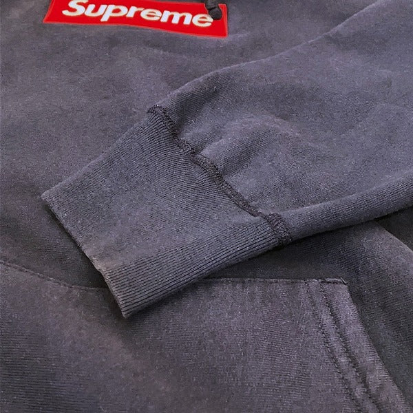 Supreme Navy Box Logo Hoodie Men in Fair Condition