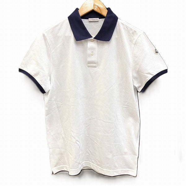 Moncler White Polo Shirt M Size