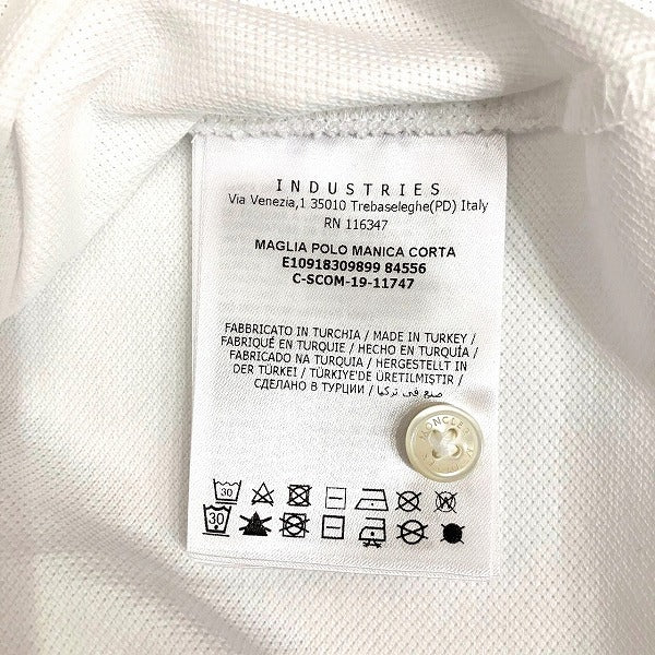 Moncler White Polo Shirt M Size in Pristine Condition