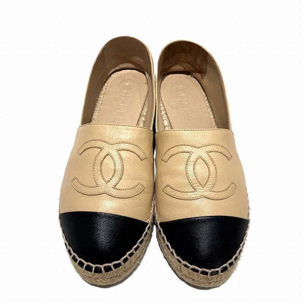 Chanel Coco Mark Flat Espadrilles Shoes