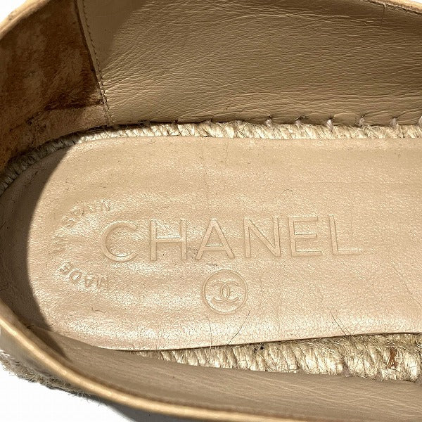 Chanel Coco Mark Flat Espadrilles Shoes