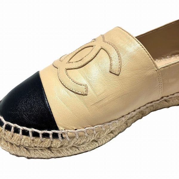 Chanel Coco Mark Flat Espadrilles Shoes